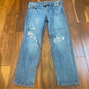 Old Navy Women’s Boyfriend Straight Jeans Distressed Medium Wash Size 4